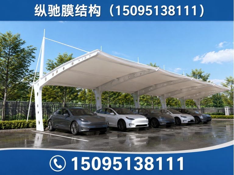 寒亭区膜结构停车棚展示图